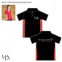  Childs' black and red polo shirt - LV324