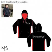  Childs' black and red hooded top - LV339