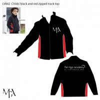 Childs' black and red zipped track top - LV842 