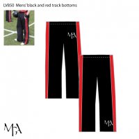  Mens' black and red track bottoms - LV850