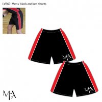  Mens' black and red shorts - LV860