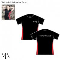  Ladies' black and red T-shirt - TL66