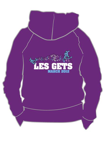 les-gets printed hoodie